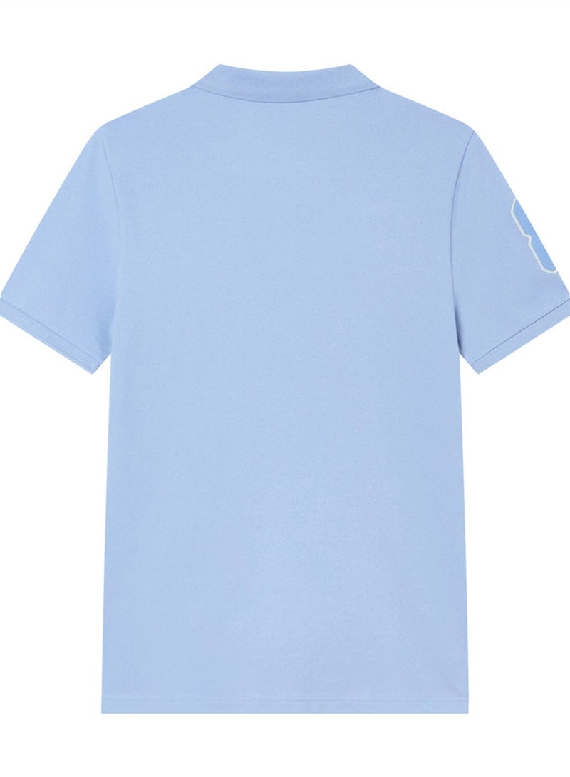 GIORDANO Men’s Slim Fit 3D Lion Embroidery Lycra Pique Polo - Image 4